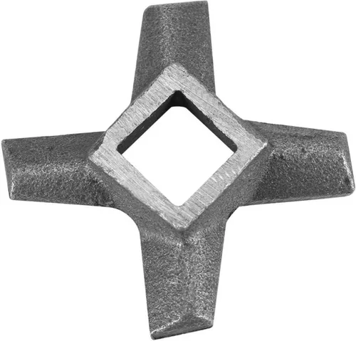 Hoja de acero en forma de cruz profesional de cocina comida carne picadora cuchilla picadoras cortador pieza de repuesto plata opcional tamaño # 5