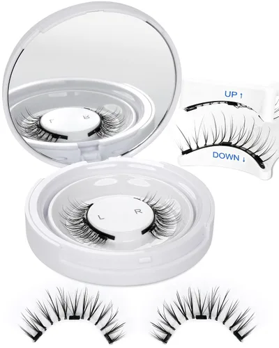 Miniatura 14 de EMEDA 002 - 10 pares de pestañas postizas de aspecto natural, pestañas postizas suaves, 100% hechas a mano, reutilizables, banda transparente, 1
