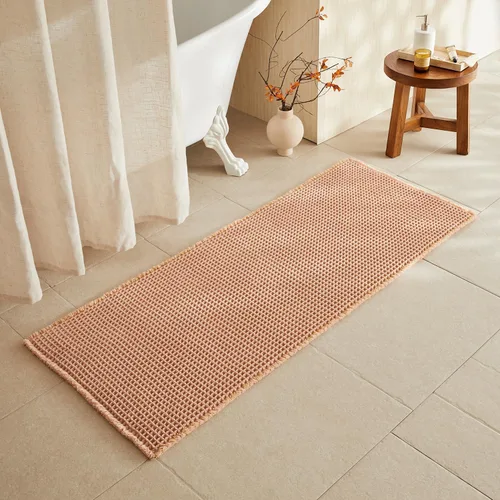 Miniatura 65 de TYUU Tapete de baño estilo gofre, tapete de baño bohemio, antideslizante, lavable, súper absorbente, de secado rápido, bonito tapete de baño