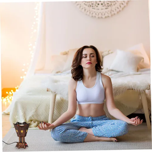 Miniatura 8 de SEWACC Quemador de incienso eléctrico, quemador de resina de incienso, soporte de incienso enchufable, estilo de Oriente Medio, quemador de yoga