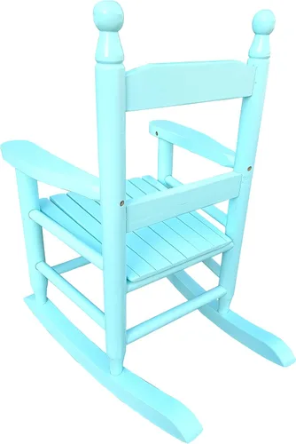 Miniatura 8 de Mecedora para niños, mecedora para niños, mecedora para niños con estructura clásica de madera dura, para niños, niñas, guardería, interior, Azul
