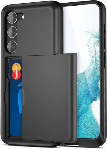 Miniatura 9 de Jiunai Funda para Samsung Galaxy S22 Plus Funda tipo cartera para tarjetas de crédito, soporte para efectivo, bolsillo deslizante de doble capa