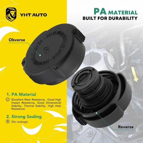 Miniatura 2 de YHTAUTO Depósito de expansión de depósito de desbordamiento de recuperación de refrigerante del motor con tapa y sensor presurizados para 1992-1999