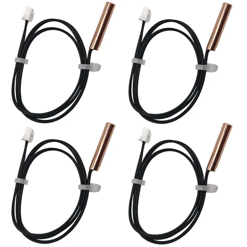 Miniatura 7 de 4 piezas de sensor de temperatura termistor NTC 5K, sonda termistor de 5K de 15.7 pulgadas, sensor de temperatura sensible al epoxi para aire