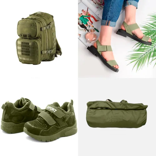 Miniatura 5 de Cinta de velcro de 1 pulgada de color verde oliva para coser, cinta de cierre no adhesiva de 1 yarda de longitud, cinta de velcro de nailon