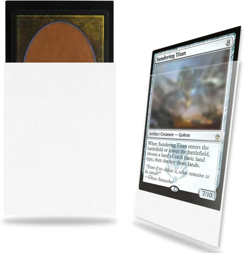 Miniatura 18 de Fabmaker - Juego de 200 fundas negras para tarjetas, fundas estándar resistentes MTG mate, acabado trasero mate, barajado perfecto, protege todas