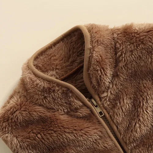 Miniatura 4 de Tiacham Chaleco para bebé, niña, niño, ropa de otoño e invierno, chaleco de sherpa sin mangas, ropa de abrigo para niños