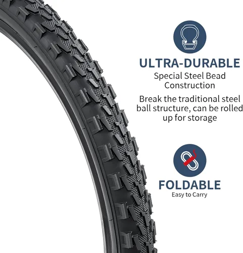 Miniatura 3 de YUNSCM 2-PCS 24" Mountain Bike Tires 24x2.125/57-507 Compatible with Mountain Bike 24 x 2.125 Bicycle Tires (Y-1520)