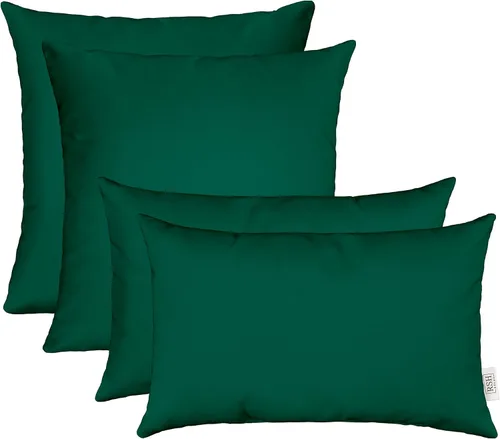 Miniatura 59 de RSH DECOR: Sunbrella Juego de 4 almohadas lumbares y cuadradas 20 x 12 pulgadas y 17 x 17 pulgadas Tela resistente al agua y a la decoloración
