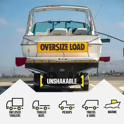 Miniatura 6 de Cartel de carga de gran tamaño para camiones de DC Cargo – Paquete de 2 letreros de carga ancha de grado profesional para transporte seguro