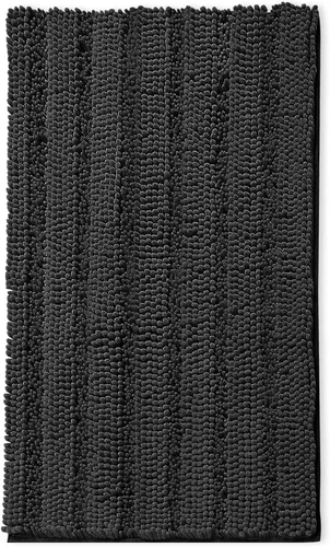 Clara Clark Tapetes para baño de felpilla, tapetes de baño de felpa ultra suaves, lavables a máquina, con parte trasera antideslizante, 44 x 26 Negro