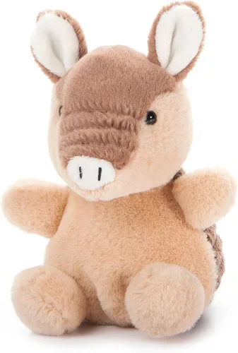 The Petting Zoo Armadillo - Peluche de animales de peluche, regalos para niños, animales de vida silvestre Nuggetz, juguete de peluche marrón