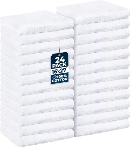 Miniatura 28 de Utopia Towels, Paquete de 24 toallas de salón, no a prueba de blanqueador, 16 x 27 pulgadas, toallas de algodón altamente absorbentes para manos