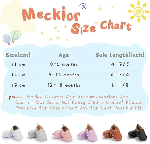 Miniatura 6 de Meckior - Zapatos para recién nacidos, tipo mocasines de lona con suela suave para recién nacidos, bebés, niños y niñas que estén dando sus primeros