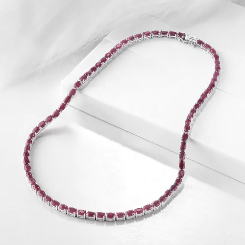 Miniatura 3 de Ross-Simons 40.00 ct. t.w. Gemstone Tennis Necklace in Sterling Silver