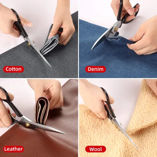 Miniatura 8 de Tijeras de tela a medida, tijeras de costura – Tijeras de 9 pulgadas para corte de tela, tijeras profesionales ultra afiladas, tijeras de sastre