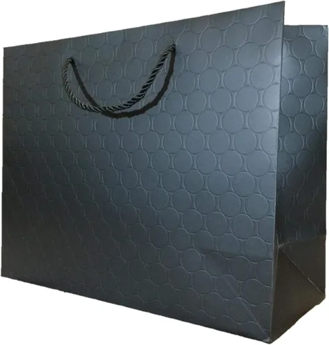 MODEENI Bolsas de regalo negras extragrandes con asas, paquete de 10, 16 x 12 pulgadas, bolsas de boutique XL para pequeñas empresas, bolsas de