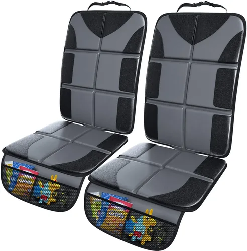 Miniatura 10 de Gimars Protector de asiento de automóvil, 2 unidades, cojín EPE grueso XL, impermeable, tela 600D, funda para asiento de automóvil infantil