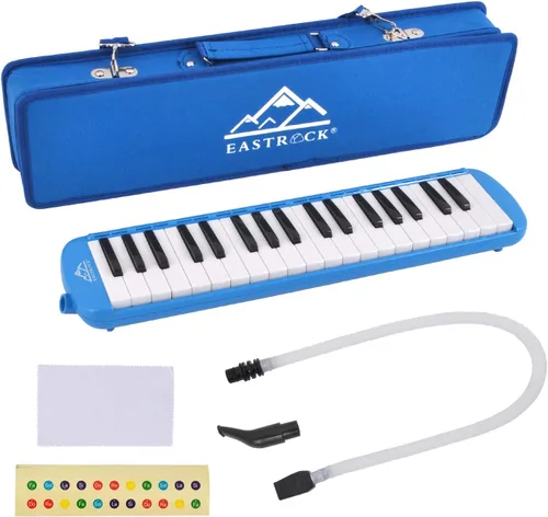 Miniatura 8 de EASTROCK Instrumento de Melodica de 32 Teclas, Piano de Teclado de Aire, Melodica Soprano con 2 Juegos de Boquillas y Tubos, Bolsa de Transporte