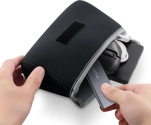 Miniatura 9 de LENTION Funda de almacenamiento mediana Tech para accesorios, laptop, MacBook, adaptador de corriente, mouse inalámbrico, cargadores de iPhone, Gris
