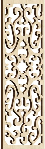 Miniatura 146 de Smithfield Paneles de pared decorativos de madera con calado, 13 3/8 pulgadas de ancho x 34 3/8 pulgadas de alto x 3/8 de alto, roble rojo rojo