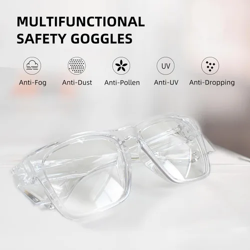 Miniatura 5 de Gafas de seguridad – Lentes antivaho – Protección ocular con escudos laterales – Anteojos protectores ANSI Z87.1 – Protección UV para mujeres