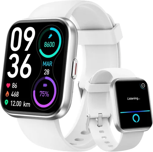 Miniatura 11 de Reloj inteligente aeac para hombres y mujeres, con Alexa incorporada y llamada Bluetooth estable, con monitor de frecuencia cardíaca/SpO2/sueño, 100