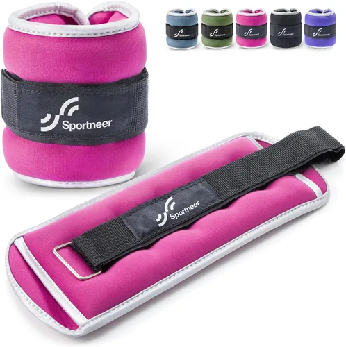 Miniatura 15 de Sportneer Pesas de tobillo para muñeca, par de pesas de 1/2/4/6/10 libras para hombres, mujeres, niños, entrenamiento de fuerza, juego de pesas