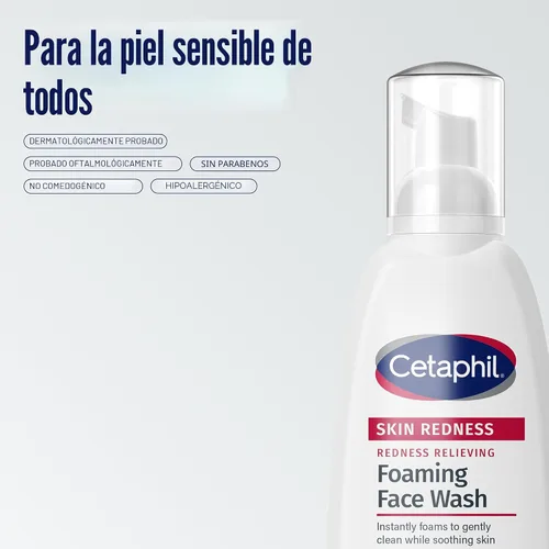Miniatura 7 de Cetaphil Jabón facial espumoso que alivia el enrojecimiento para pieles sensibles, 8 onzas líquidas, limpia y calma suavemente la piel sensible sin