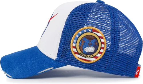 Miniatura 3 de ililily Gorra de béisbol bordada de la NASA con logotipo de albóndiga, Apollo 1 parche