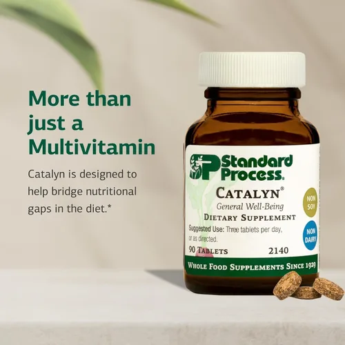 Miniatura 3 de Standard Process Catalyn - Tableta de bienestar general para ayudar a la actividad antioxidante, contiene vitaminas A, B6 y D, diseñada para cerrar