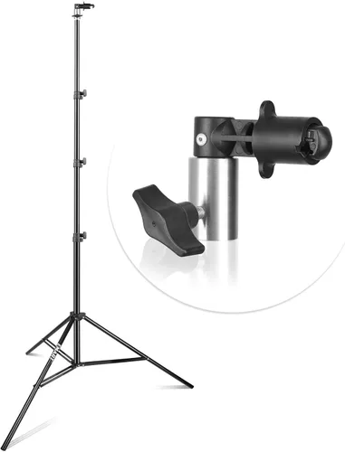 EMART Soporte de disco reflector de fondo de pantalla verde de 8.5 pies con soporte de luz para difusor, telón de fondo emergente, foto, estudio de