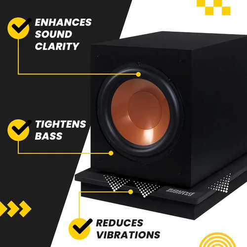 Miniatura 6 de Sound Addicted VibeBoss P12 - Plataforma de aislamiento acústico adecuada para subwoofers grandes de 12 a 15 pulgadas (20 x 17 x 3 pulgadas)