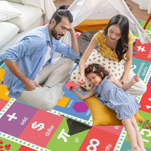 Miniatura 33 de ABC - Alfombra educativa del alfabeto, alfombra de juego de 4 x 6 pies para niños, sala de juegos, tapete antideslizante para niños y niñas Alphabet