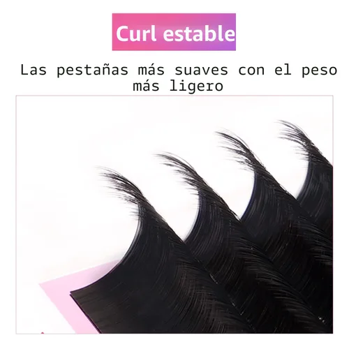 Miniatura 4 de VEYES INC Extensiones de pestañas clásicas con volumen de 0.03-0.20 J/B/L/C/CC/D/DD, bandeja de longitud mixta y de una sola longitud, pestañas