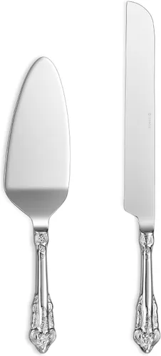 Miniatura 9 de KEAWELL Magnífico juego de cuchillos y servidor para pastel de boda, acero inoxidable 18/10, juego de corte de pastel de lujo fino (dorado)