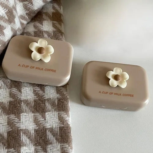 Miniatura 6 de Paquete de 2 mini estuches para lentes de contacto, caja portátil para lentes de contacto, kit de viaje con espejo, pinzas, barra de herramienta