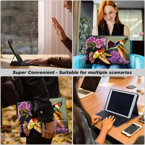 Miniatura 2 de DEGDFSGR Funda para Samsung Galaxy Tab A8 10.5 con teclado, teclado inalámbrico desmontable cierre magnético, funda protectora para Samsung Tab A8