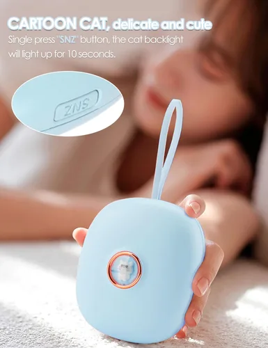 Miniatura 3 de Dpofirs Reloj despertador para sordos, efecto de vibración, pantalla LED, reloj despertador digital, baterías incluidas, dibujos animados, dos