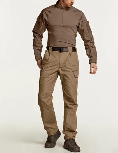 Miniatura 4 de CQR Pantalones tácticos tipo cargo, para hombre, tejido Ripstop, resistentes al agua, ligeros, para uso diario, para el trabajo, senderismo