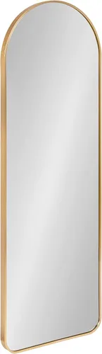 Kate and Laurel Zayda - Espejo de pared con marco de arco redondo de longitud completa, 16 x 48 pulgadas, dorado, espejo de pared moderno de metal