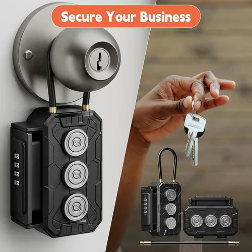 Miniatura 3 de Caja de Seguridad Magnética para Llaves, Porta Llaves Magnético Bajo el Coche, Gabinetes Magnéticos para Llaves, Porta Llaves Magnético, Ocultador