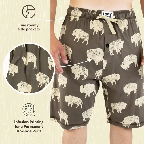 Miniatura 77 de Lazy One - Pantalones cortos de pijama para hombre, ropa de dormir