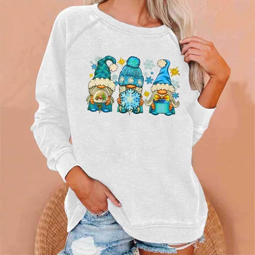 Miniatura 2 de Ugly Christmas Sweatshirt for Women Funny Xmas Printed Blouse Long Sleeve Crewneck Shirt Casual Holiday Tops