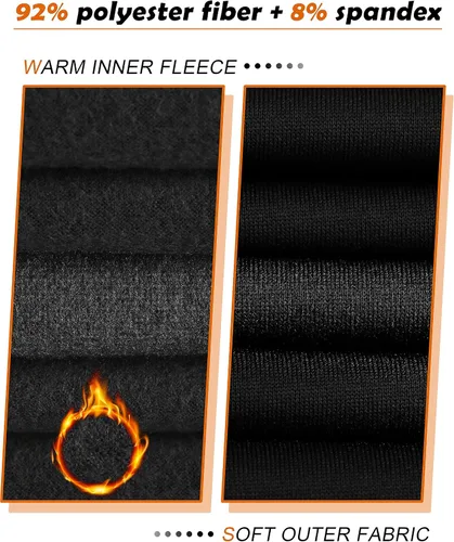 Miniatura 4 de URATOT Conjunto de 3 conjuntos de ropa interior térmica para mujer, con forro polar, ropa interior térmica, capa base para mujer, invierno frío