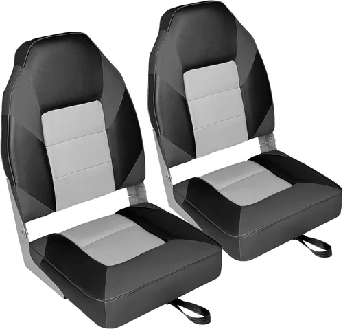 Miniatura 10 de Leader Accessories Un par de asientos plegables Elite para barco de pesca con respaldo bajo/alto (2 asientos)