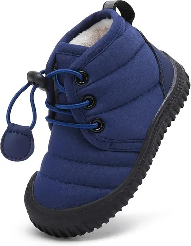 Miniatura 25 de BMCiTYBM Botas de nieve de invierno para bebés y niños pequeños, de piel sintética, cálidas, antideslizantes, zapatos para primeros pasos
