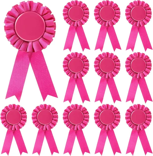 Miniatura 8 de 12 Piezas de Cintas de Premio en Blanco, Premio de 1er Lugar, Medalla Roseta, Ganador, Reconocimiento de Victoria, Cinta de Participación para Rosa