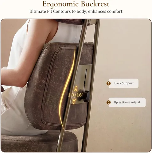 Miniatura 5 de EUREKA ERGONOMIC Sillas de escritorio de oficina en casa, silla ergonómica para computadora con respaldo alto, silla de oficina ejecutiva con Marrón