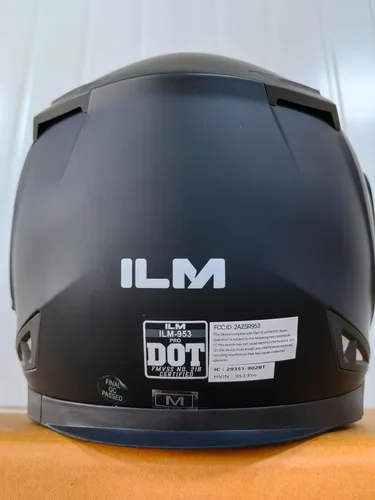 Miniatura 8 de ILM - Casco de motocicleta modular con visera solar abatible, Bluetooth integrado, intercomunicador, Mp3 Modelo 953/953 PRO Pro Negro Mate